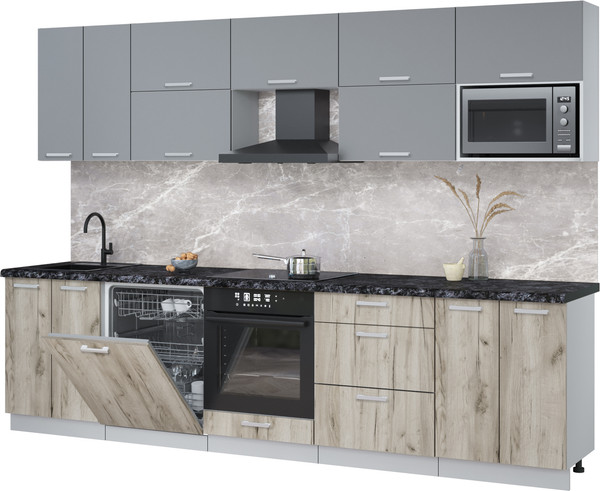 Кухонный гарнитур Интерлиния Мила Лайт 3.0-ПМ2 - фото