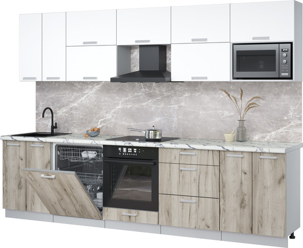 Кухонный гарнитур Интерлиния Мила Лайт 3.0-ПМ2 - фото