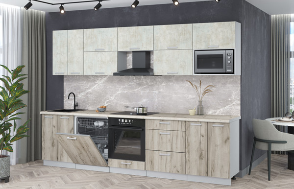 Кухонный гарнитур Интерлиния Мила Лайт 3.0-ПМ2