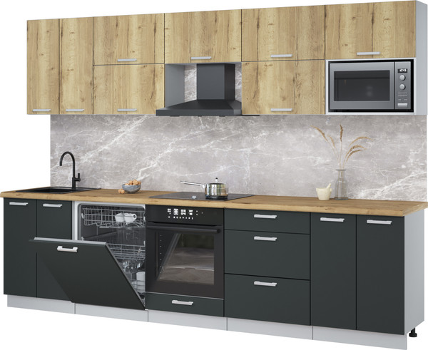 Кухонный гарнитур Интерлиния Мила Лайт 3.0-ПМ2 - фото