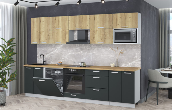 Кухонный гарнитур Интерлиния Мила Лайт 3.0-ПМ2