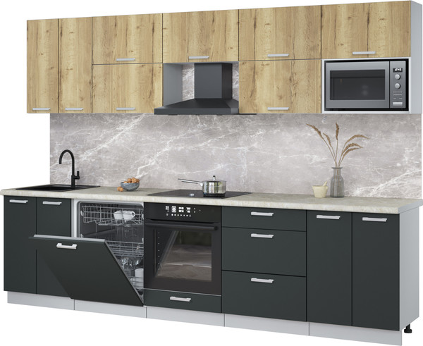 Кухонный гарнитур Интерлиния Мила Лайт 3.0-ПМ2 - фото