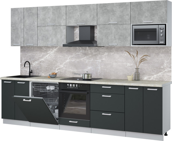 Кухонный гарнитур Интерлиния Мила Лайт 3.0-ПМ2 - фото