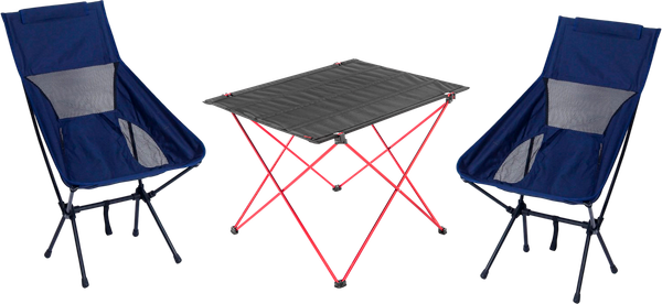 Комплект складной мебели Sundays ZC-CT005 / OG2967NV (черный/темно-синий) - фото