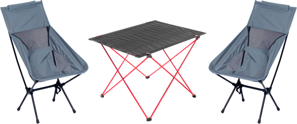 Комплект складной мебели Sundays ZC-CT005 / OG2967H (черный/серый) - фото