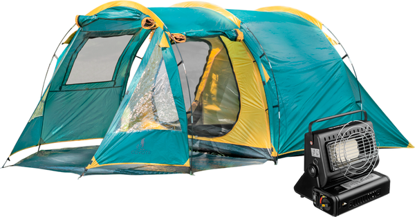 Палатка Coyote Dakota / CL-A08-Green с обогревателем газовым  ZT-202-D (черный) - фото