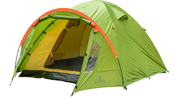 Палатка Coyote Oboluse-5 / CL-A23-5P (черный,  с обогревателем газовым ZT-202-D) - фото