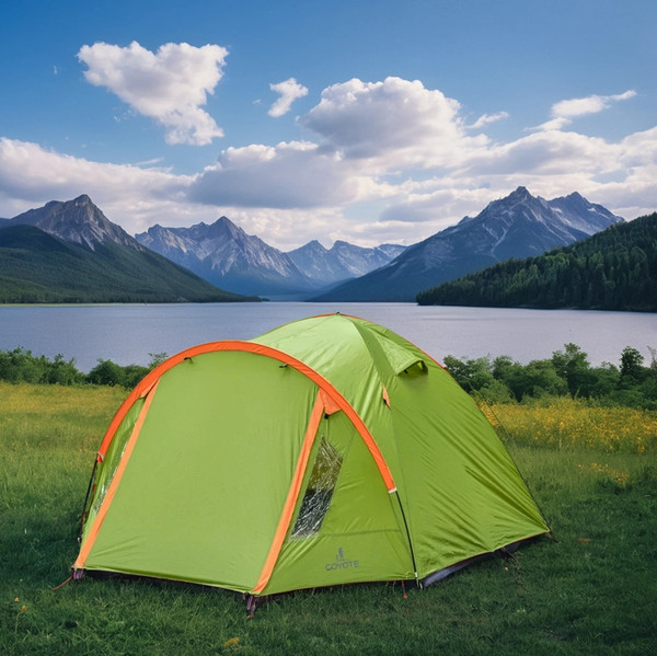 Палатка Coyote Oboluse-5 / CL-A23-5P (черный,  с обогревателем газовым ZT-202-D)