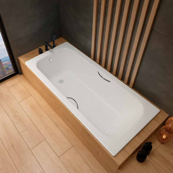 Ванна стальная Lauter Brio Star 170 / 21S1701 (с ножками, с ручками)