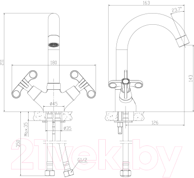 Смеситель Rossinka Silvermix RS42-62