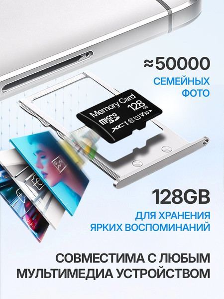 Карта памяти Memory 128GB Class 10