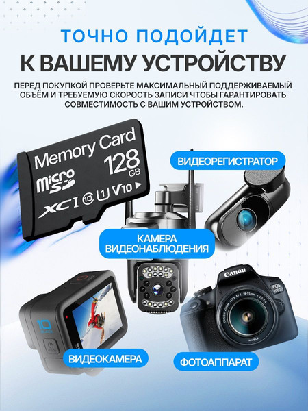 Карта памяти Memory 128GB Class 10
