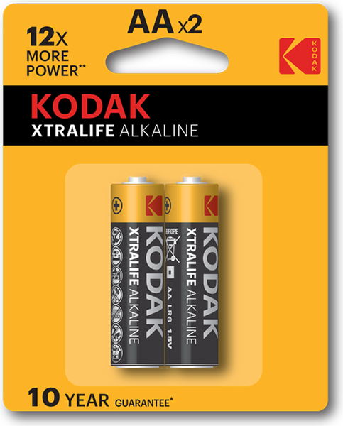 Комплект батареек Kodak Xtralife AA/LR6 Alkaline 1.5V / 30413382 - фото