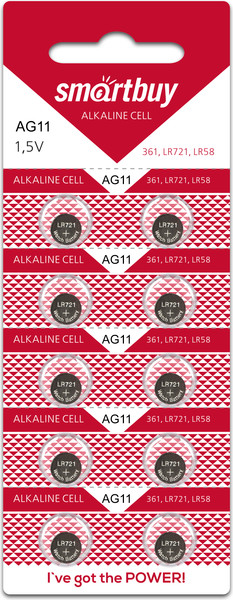 Комплект батареек SmartBuy SBBB-AG11-10B