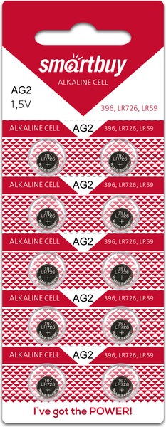 Комплект батареек SmartBuy SBBB-AG2-10B