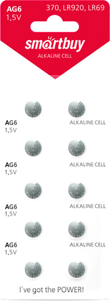 Комплект батареек SmartBuy SBBB-AG6-10B - фото
