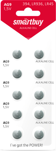 Комплект батареек SmartBuy SBBB-AG9-10B - фото