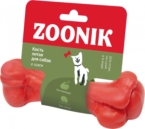 Игрушка для собак ZOONIK Кость литая / 164136-10 - фото