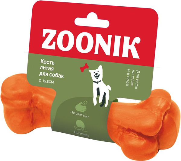 Игрушка для собак ZOONIK Кость литая / 164136-11 - фото