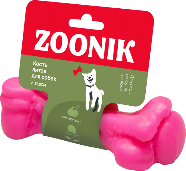 Игрушка для собак ZOONIK Кость литая / 164136-12 - фото