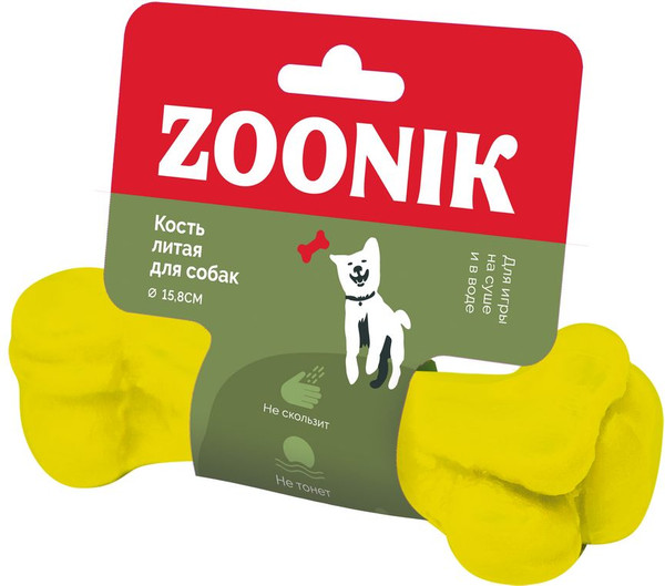 Игрушка для собак ZOONIK Кость литая / 164136-35 - фото