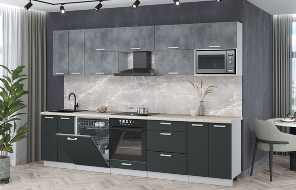 Кухонный гарнитур Интерлиния Мила Лайт 3.0-ПМ2