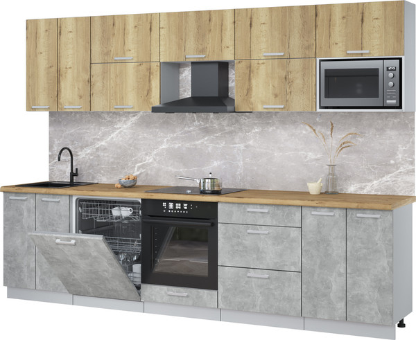 Кухонный гарнитур Интерлиния Мила Лайт 3.0-ПМ2 - фото