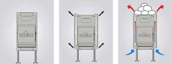 Печь походная Intent V1 с баком для нагрева воды Круглый