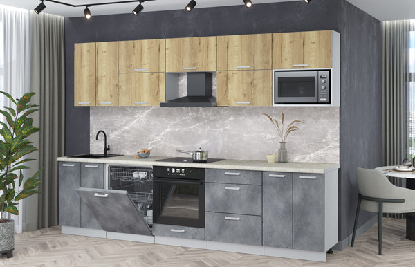 Кухонный гарнитур Интерлиния Мила Лайт 3.0-ПМ2