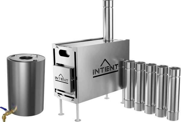 Печь походная Intent Mini с баком для нагрева воды Круглый - фото