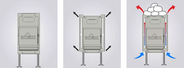 Печь походная Intent Mini с баком для нагрева воды Круглый