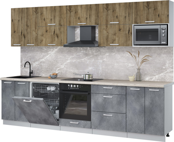 Кухонный гарнитур Интерлиния Мила Лайт 3.0-ПМ2 - фото