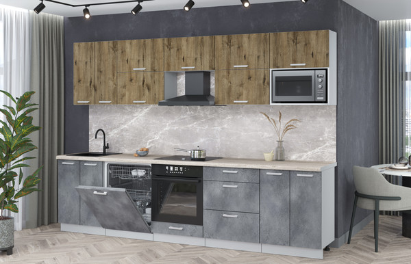 Кухонный гарнитур Интерлиния Мила Лайт 3.0-ПМ2