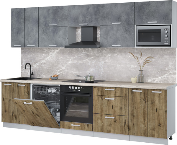 Кухонный гарнитур Интерлиния Мила Лайт 3.0-ПМ2 - фото