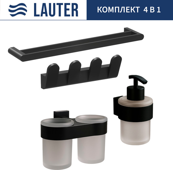Набор аксессуаров для ванной Lauter 21TS3017 + 21TS3021 + 21TS3009 + 21TS3002 - фото