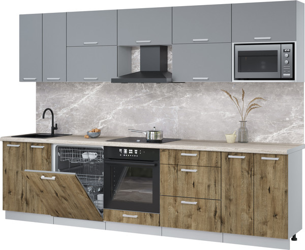 Кухонный гарнитур Интерлиния Мила Лайт 3.0-ПМ2 - фото