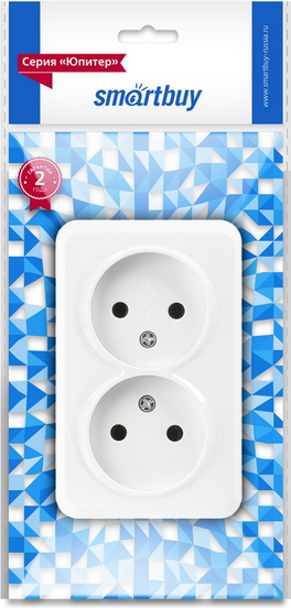 Розетка SmartBuy Юпитер SBE-03w-10-S2-N-c