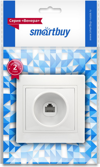 Розетка SmartBuy Венера SBE-01w-S1-PH