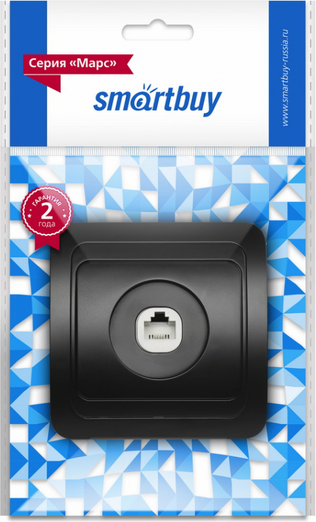 Розетка SmartBuy Марс SBE-02b-S1-PH
