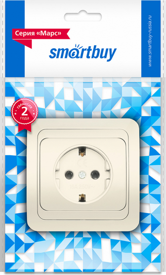 Розетка SmartBuy Марс SBE-02i-16-S1-Z-c