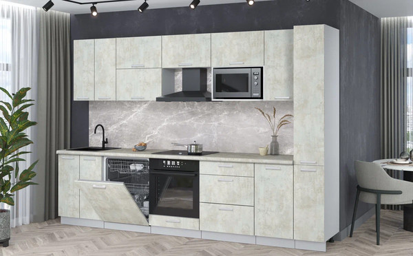 Кухонный гарнитур Интерлиния Мила Лайт 3.1-ПМ2