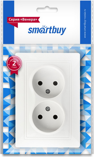 Розетка SmartBuy Венера SBE-01w-10-S2-N