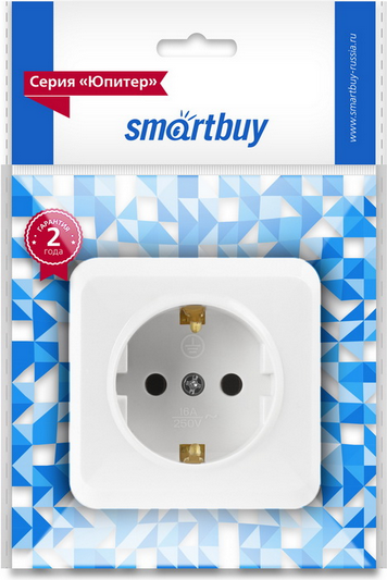 Розетка SmartBuy Юпитер SBE-03w-16-S1-Z
