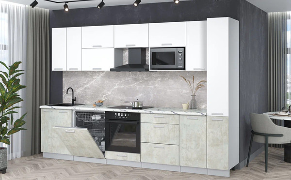 Кухонный гарнитур Интерлиния Мила Лайт 3.1-ПМ2