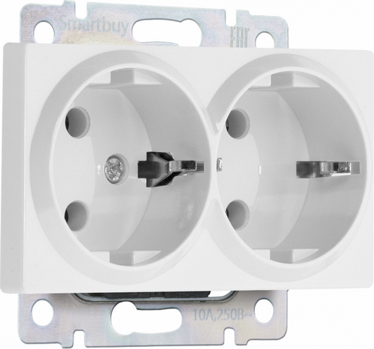 Розетка SmartBuy Нептун SBE-05w-10-S2-N