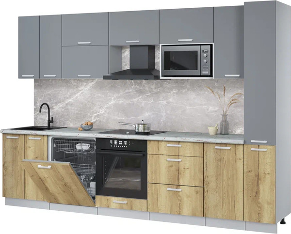 Кухонный гарнитур Интерлиния Мила Лайт 3.1-ПМ2 - фото