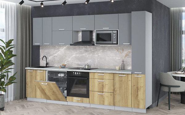 Кухонный гарнитур Интерлиния Мила Лайт 3.1-ПМ2