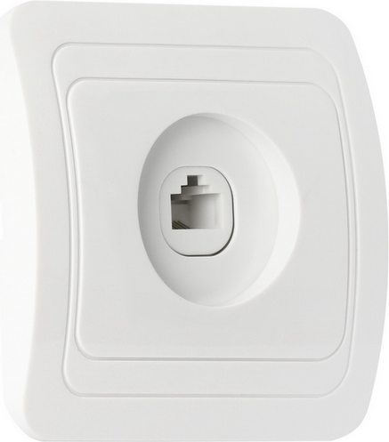 Розетка SmartBuy Марс SBE-02w-S1-RJ