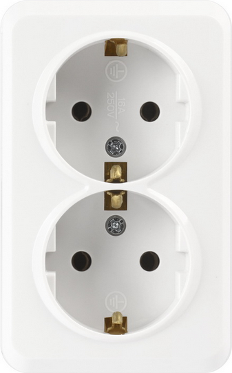 Розетка SmartBuy Юпитер SBE-03w-16-S2-Z - фото