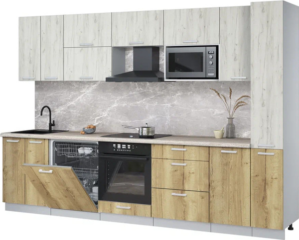 Кухонный гарнитур Интерлиния Мила Лайт 3.1-ПМ2 - фото